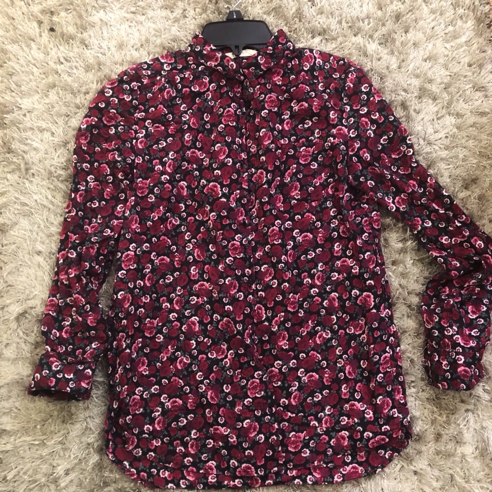 H&M Floral Long Sleeve Blouse